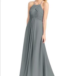 Azazie Ginger dress steel grey